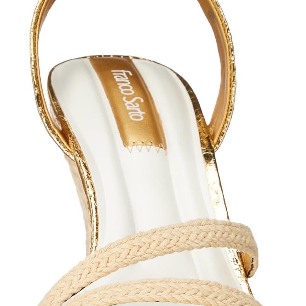 Franco Sarto Women's Gold and Tan Espadrilles